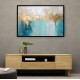 Gold Stroke on Blue Abstract 4 Wall Art Gold Stroke on Blue Abstract 4 Wall Art