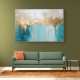 Gold Stroke on Blue Abstract 4 Wall Art Gold Stroke on Blue Abstract 4 Wall Art