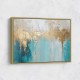 Gold Stroke on Blue Abstract 4 Wall Art Gold Stroke on Blue Abstract 4 Wall Art