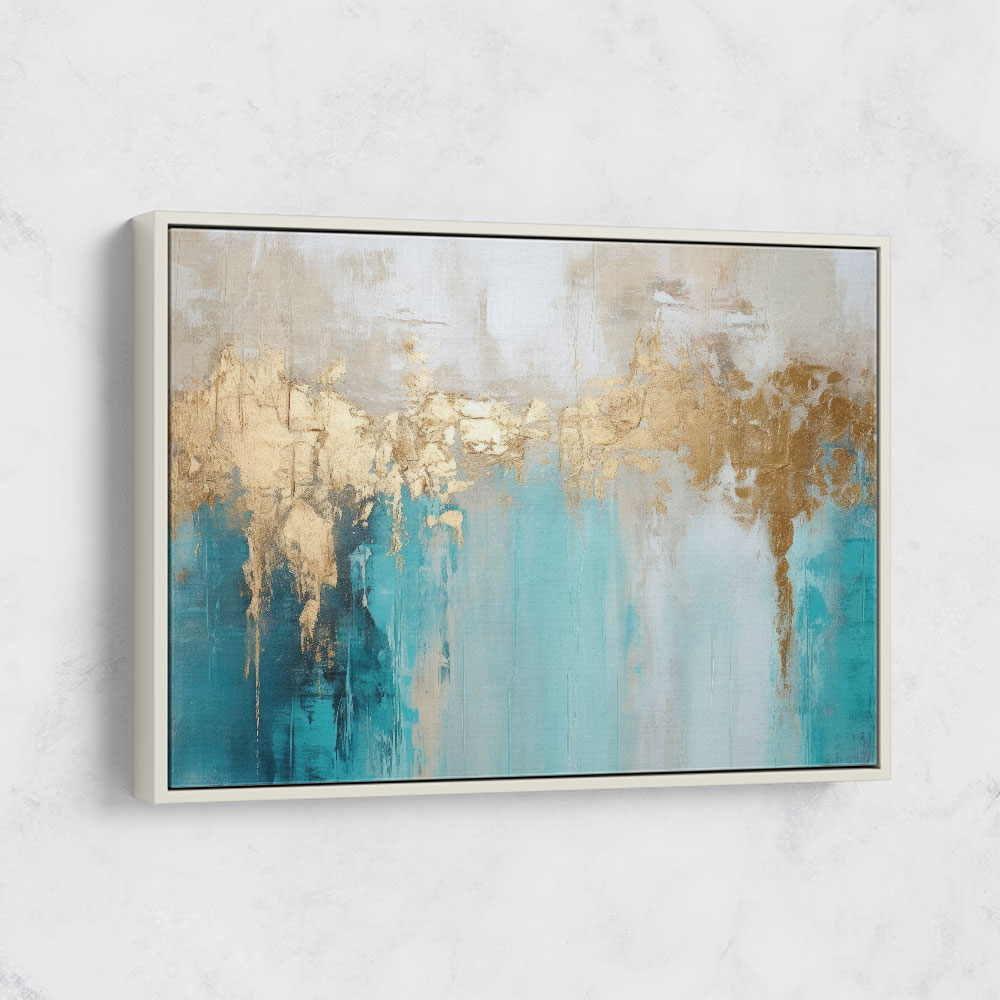 Gold Stroke on Blue Abstract 4 Wall Art Gold Stroke on Blue Abstract 4 Wall Art
