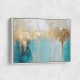 Gold Stroke on Blue Abstract 4 Wall Art Gold Stroke on Blue Abstract 4 Wall Art