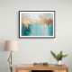 Gold Stroke on Blue Abstract 4 Wall Art Gold Stroke on Blue Abstract 4 Wall Art