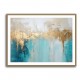 Gold Stroke on Blue Abstract 4 Wall Art Gold Stroke on Blue Abstract 4 Wall Art