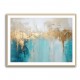 Gold Stroke on Blue Abstract 4 Wall Art Gold Stroke on Blue Abstract 4 Wall Art