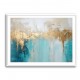 Gold Stroke on Blue Abstract 4 Wall Art Gold Stroke on Blue Abstract 4 Wall Art