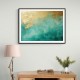 Gold Stroke on Turquoise Abstract 21 Wall Art Gold Stroke on Turquoise Abstract 21 Wall Art