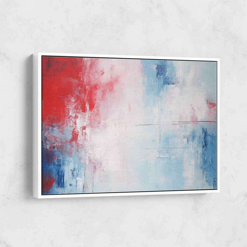 Red & Blue Abstract 3 Wall Art