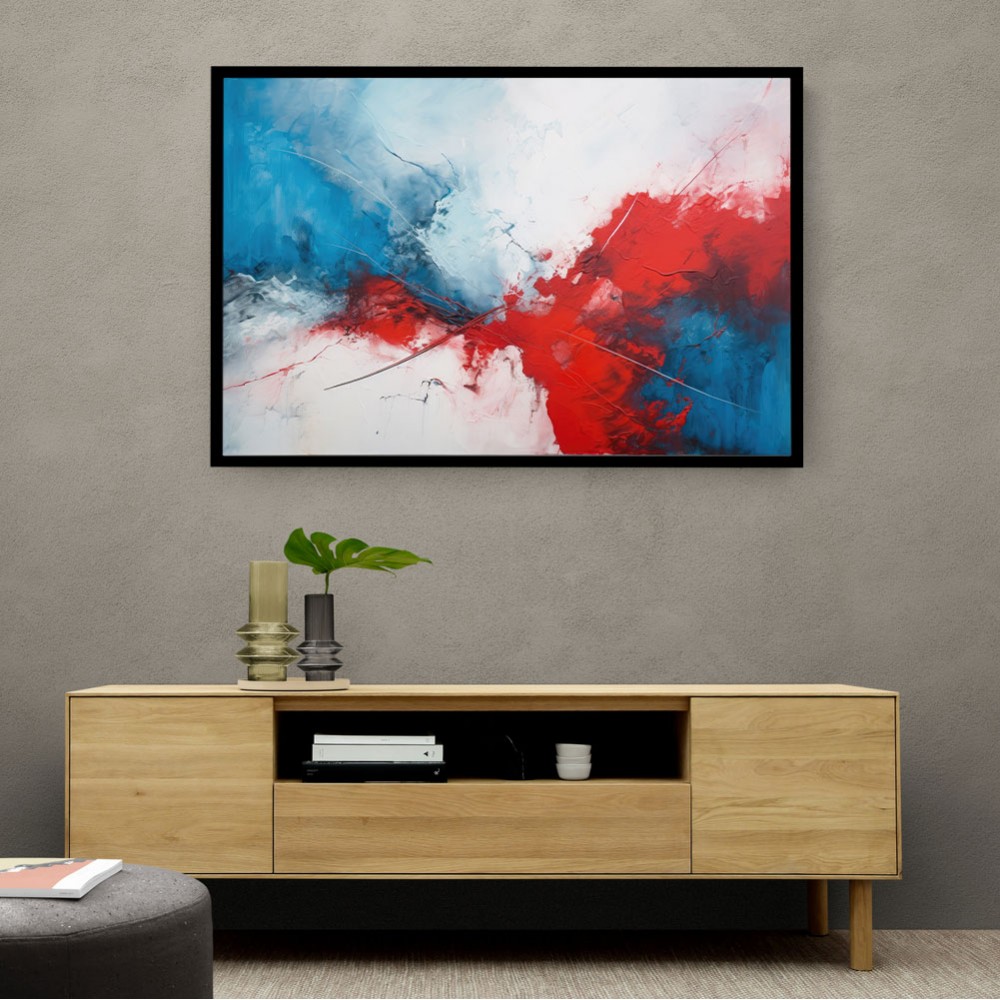 Red & Blue Abstract 4 Wall Art Red & Blue Abstract 4 Wall Art