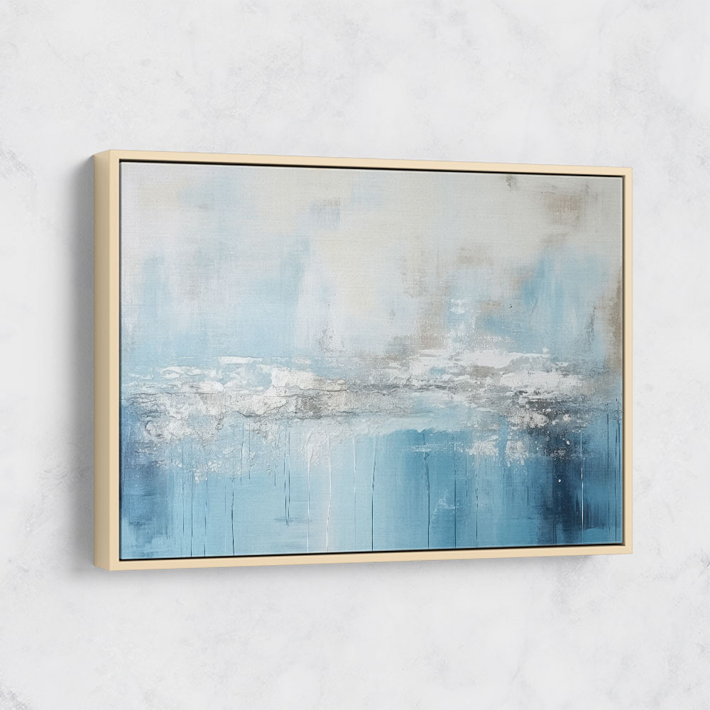 Silver Stroke on Blue Abstract 2 Wall Art Silver Stroke on Blue Abstract 2 Wall Art