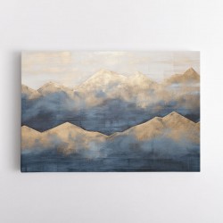 Golden Peaks Abstract Wall Art