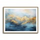 Gold Peaks On Blue 1 Abstract Wall Art
