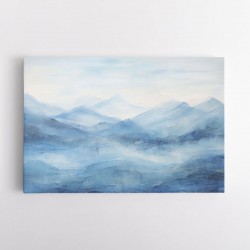 Mountains Blue Abstract Wall Art