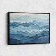 Mountains Blue Abstract 2 Wall Art