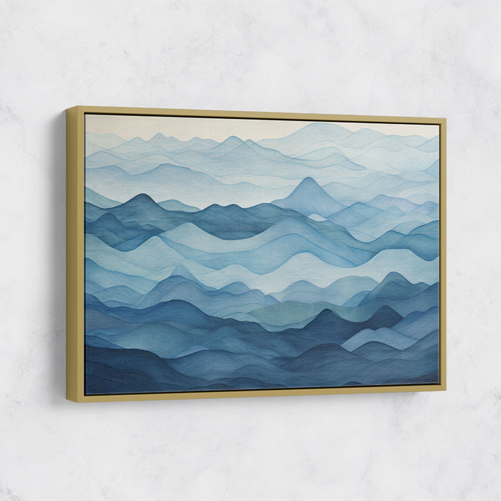 Mountains Blue Abstract 2 Wall Art Mountains Blue Abstract 2 Wall Art