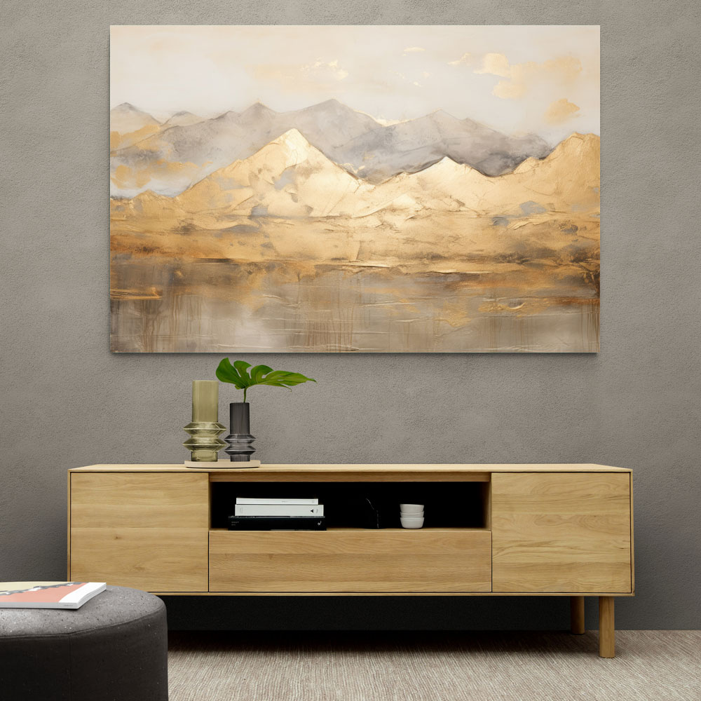 Gold Mountains Abstract 1 Wall Art