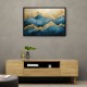 Mountains in Blue & Gold Abstract 1 Wall Art Mountains in Blue & Gold Abstract 1 Wall Art