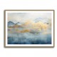 Gold Peaks On Blue 4 Abstract Wall Art
