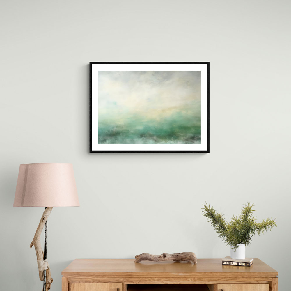Seascape Green Abstract Wall Art