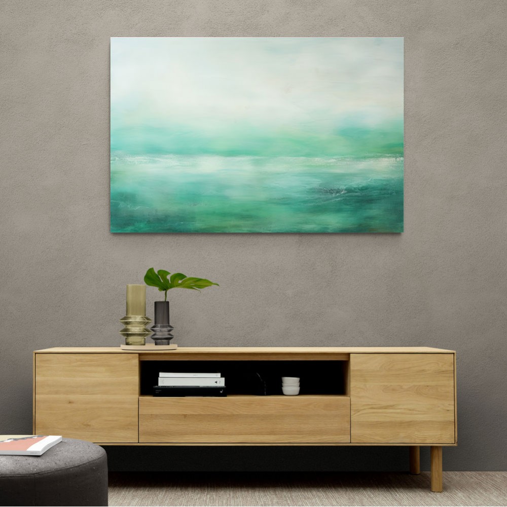 Seascape Green Abstract 2 Wall Art