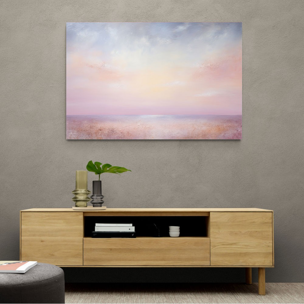 Seascape Pink Abstract Wall Art