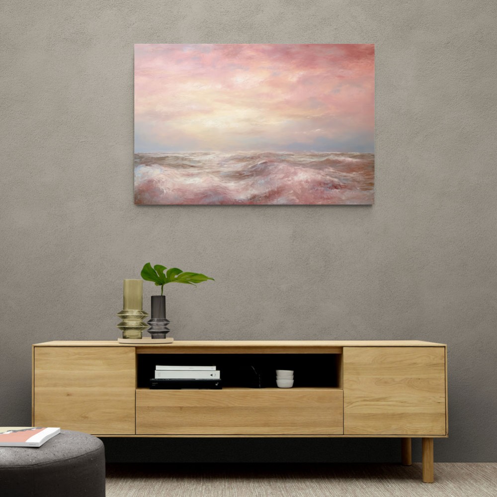 Seascape Pink Abstract 2 Wall Art