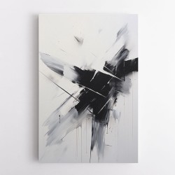 Black Brush Strokes 10 Abstract Wall Art