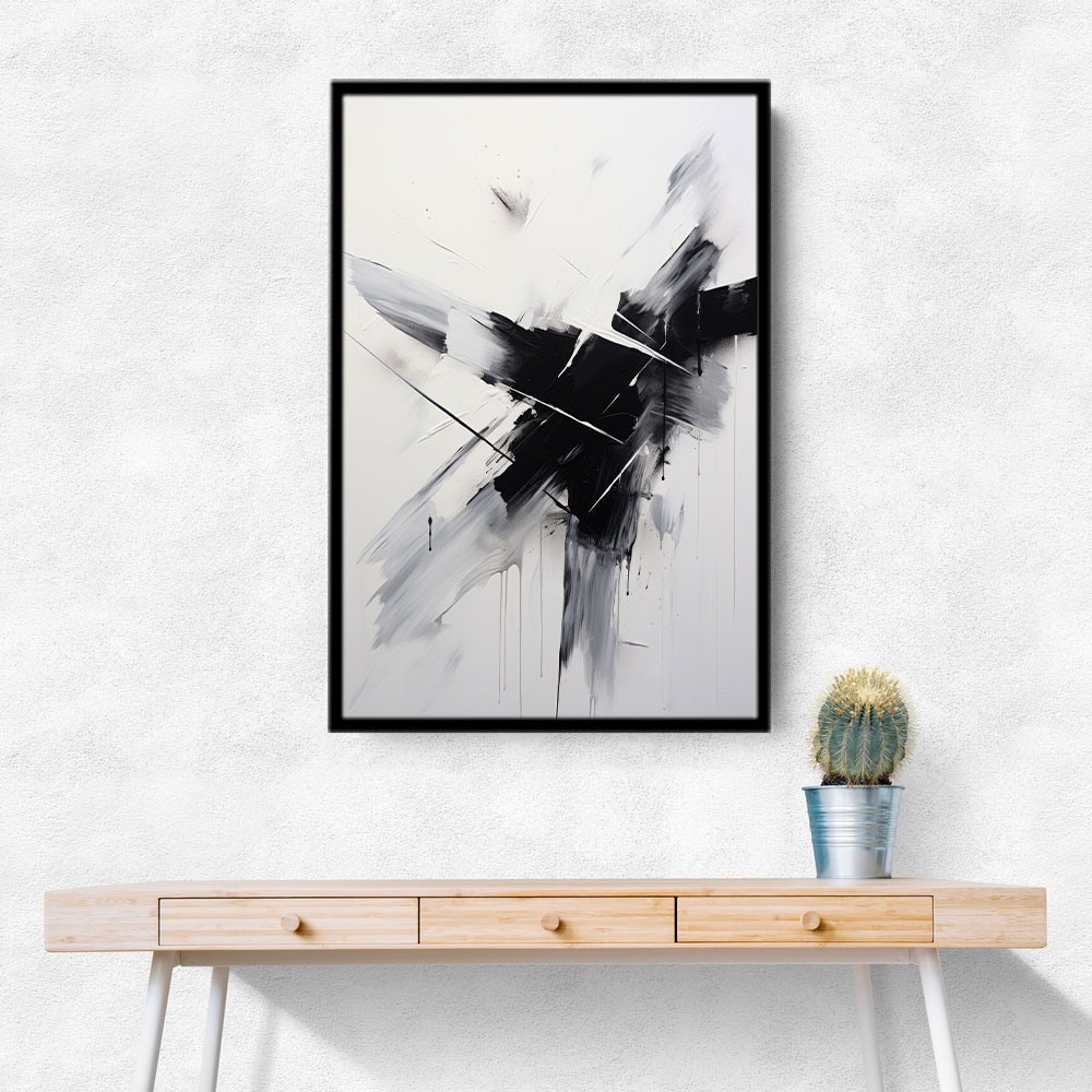 Black Brush Strokes 10 Abstract Wall Art