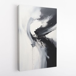 Black Brush Strokes 12 Abstract Wall Art