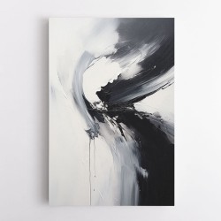 Black Brush Strokes 12 Abstract Wall Art