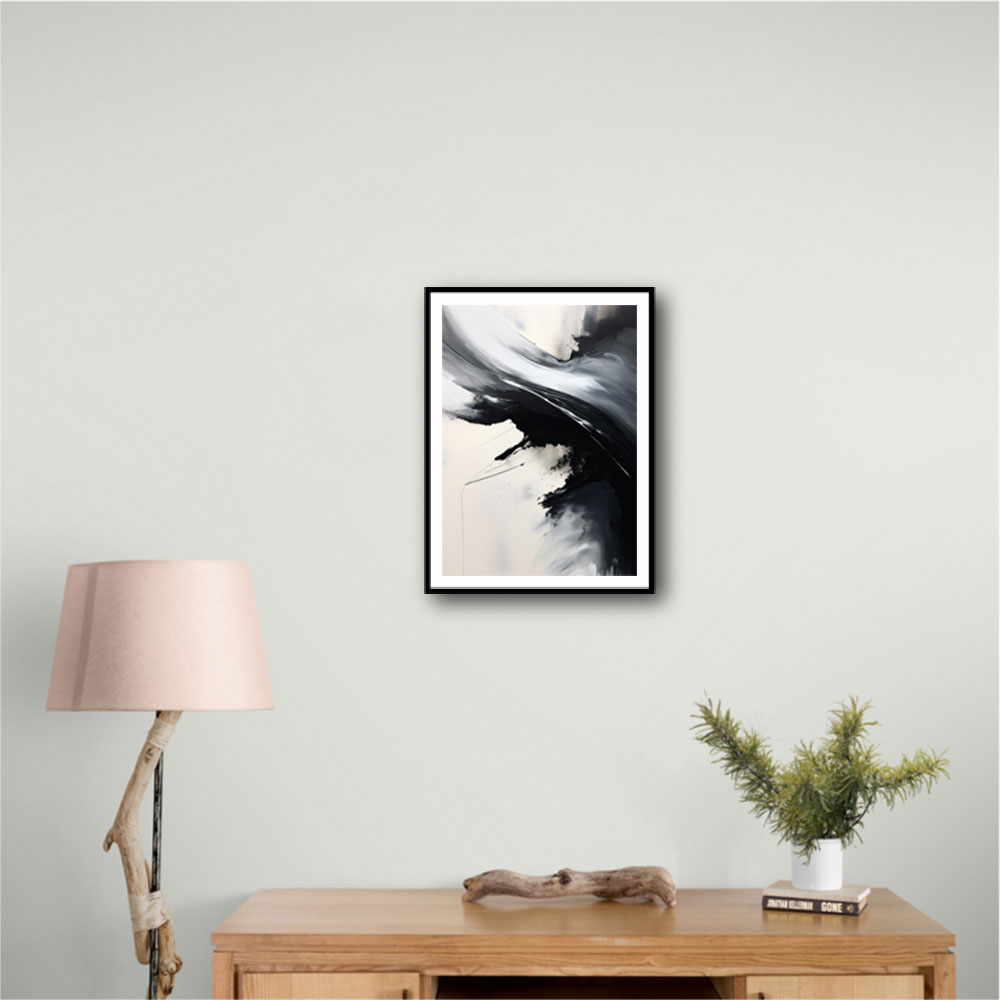 Black Brush Strokes 13 Abstract Wall Art