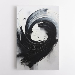 Black Brush Strokes 14 Abstract Wall Art