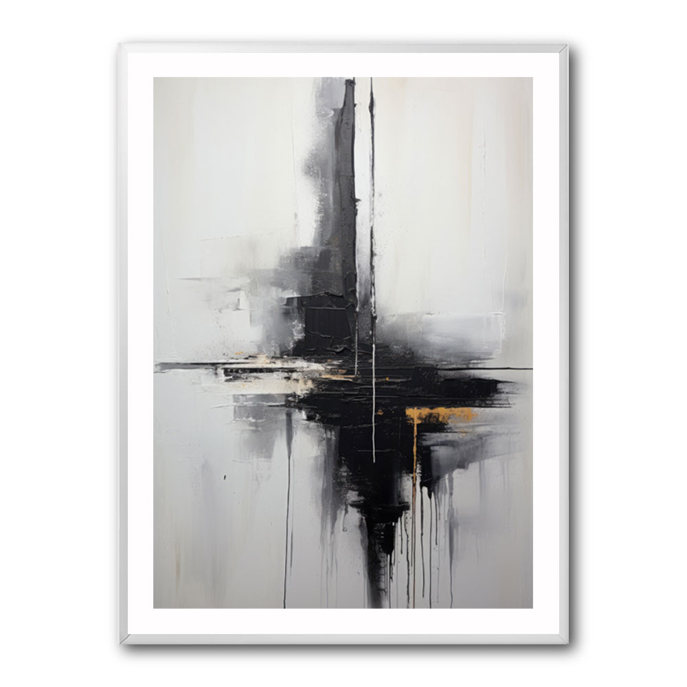 Black Brush Strokes 16 Abstract Wall Art