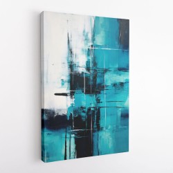 Teal Stoke Abstract 1 Wall Art