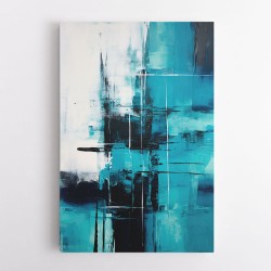 Teal Stoke Abstract 1 Wall Art