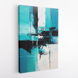 Teal Stoke Abstract 2 Wall Art