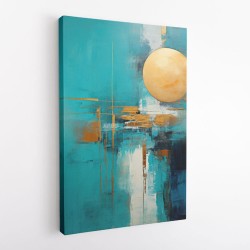 Teal Stoke Abstract 3 Wall Art