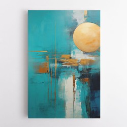 Teal Stoke Abstract 3 Wall Art