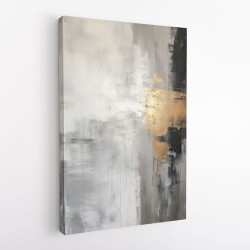 Silver Black & Gold Texture Abstract Wall Art