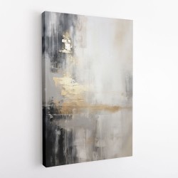 Silver Black & Gold Texture Abstract 2 Wall Art