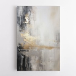 Silver Black & Gold Texture Abstract 2 Wall Art