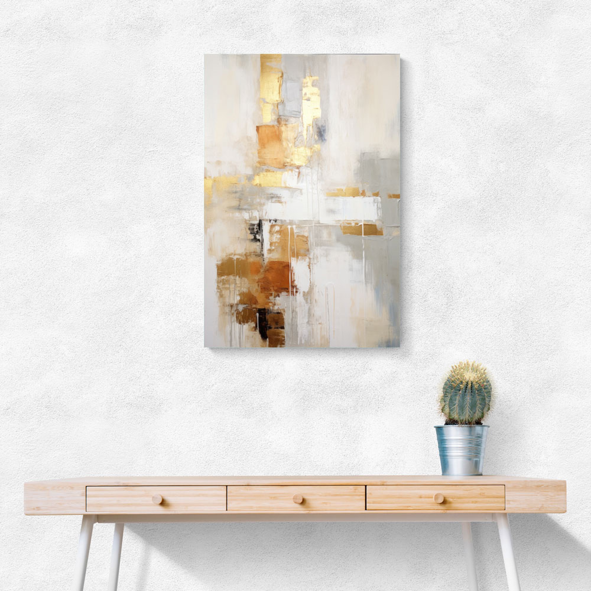 Silver & Gold Abstract Wall Art