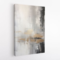 Silver Black & Gold Texture Abstract 3 Wall Art