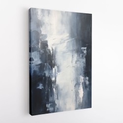 Blue & Silver Tones Abstract Wall Art