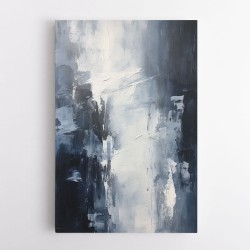 Blue & Silver Tones Abstract Wall Art