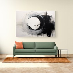 Black Circle Abstract Wall Art