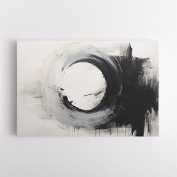Black Circle Abstract Wall Art