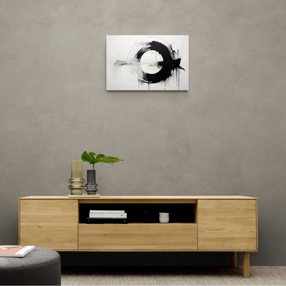 Black Circle 2 Abstract Wall Art