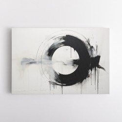 Black Circle 2 Abstract Wall Art