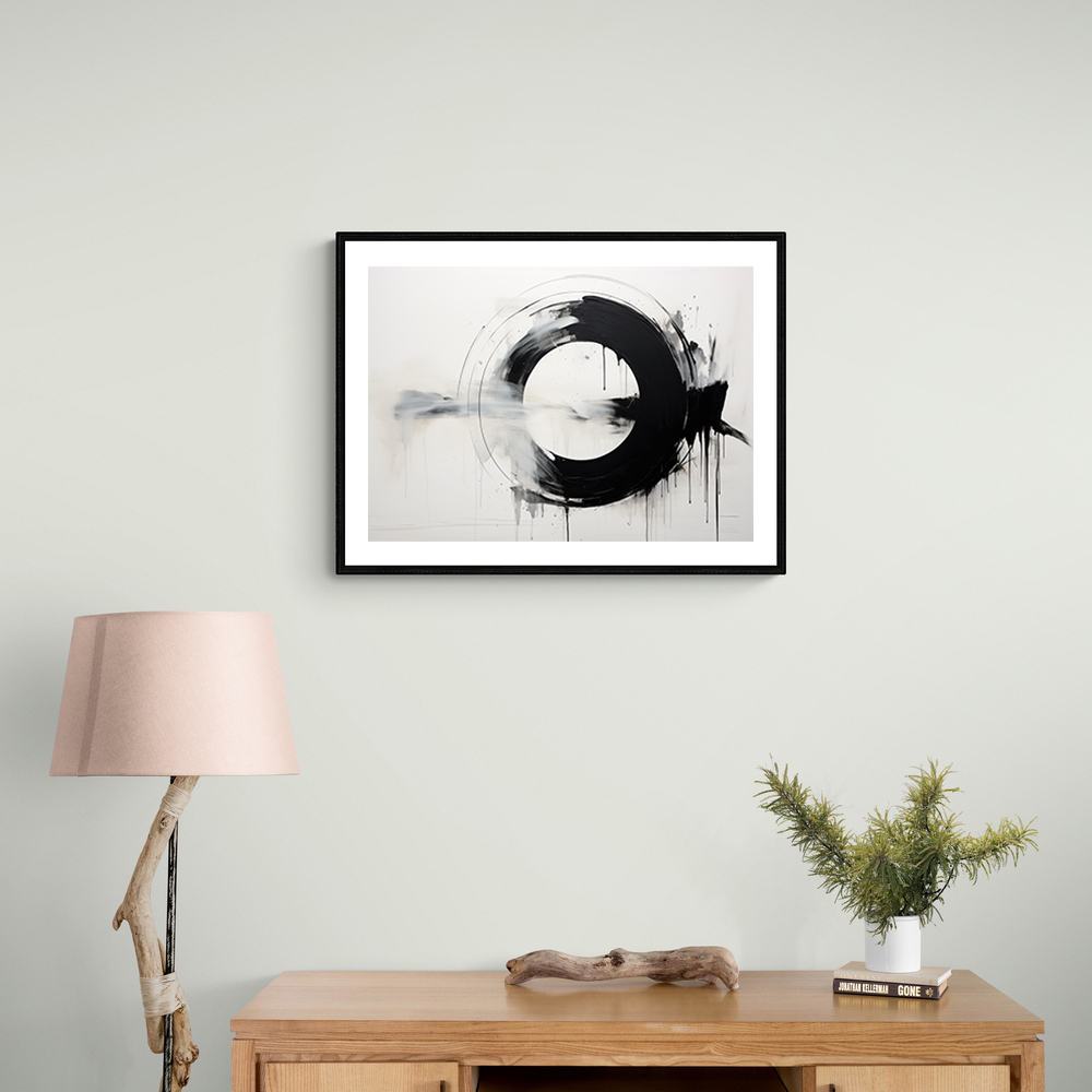 Black Circle 2 Abstract Wall Art