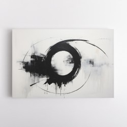 Black Circle 3 Abstract Wall Art